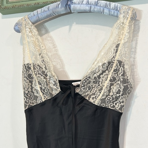 Dolls kill Sky to moon black Satin bone lace upper maxi dress women medium nwot - Picture 2 of 6